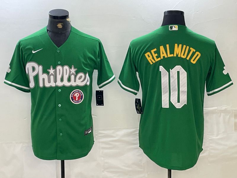 Men Philadelphia Phillies #10 Realmuto Green Fashion Edition Nike 2024 MLB Jersey style 2